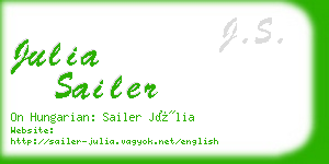 julia sailer business card